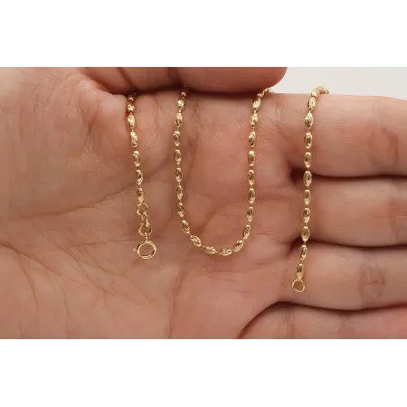 ZŁOTY 585 ŁAŃCUSZEK EFEKTOWNY WZÓR 