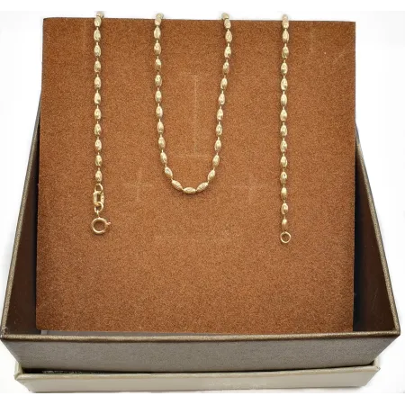 ZŁOTY 585 ŁAŃCUSZEK EFEKTOWNY WZÓR 