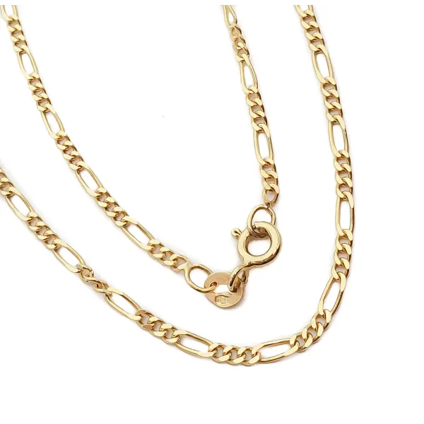 ZŁOTY ŁAŃCUSZEK 50cm PEŁNE FIGARO 