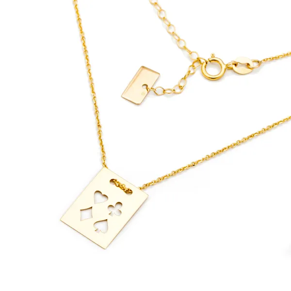 ZŁOTY NASZYJNIK 585 KARTY NA PREZENT