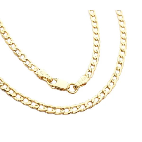 ZŁOTY MĘSKI ŁAŃCUSZEK 585 PEŁNA PANCERKA 50cm