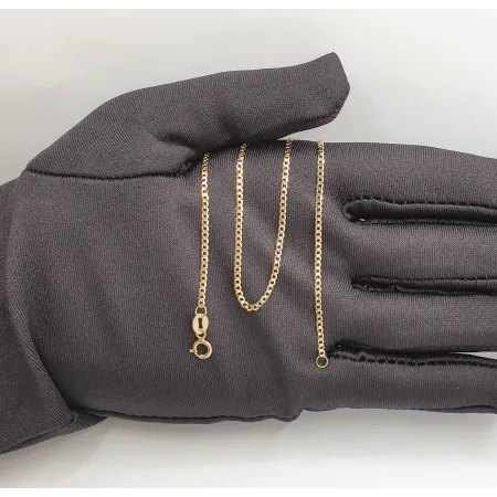 ZŁOTY ŁAŃCUSZEK 585 PEŁNA PANCERKA 45cm 