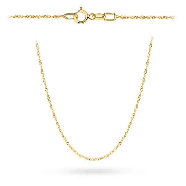 ZŁOTY 585 ŁAŃCUSZEK PEŁNY SINGAPUR 50cm 
