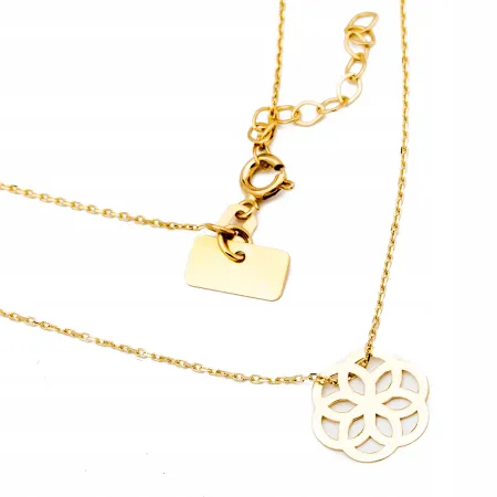 Złoty Naszyjnik Ażurowy Kwiat id N025