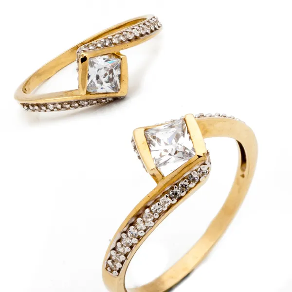 ZŁOTY 8K ELEGANCKI PIERŚCIONEK id P711