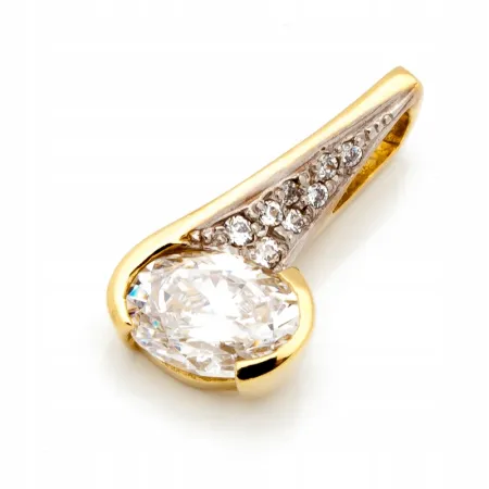 ZAWIESZKA ZŁOTA CYRKONIE