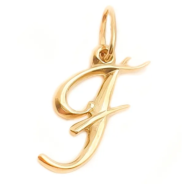 ZŁOTA ZAWIESZKA LITERKA F id Z1021