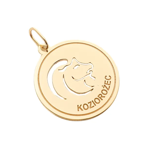 ZŁOTA 585 ZAWIESZKA ZNAK ZODIAKU KOZIOROŻEC
