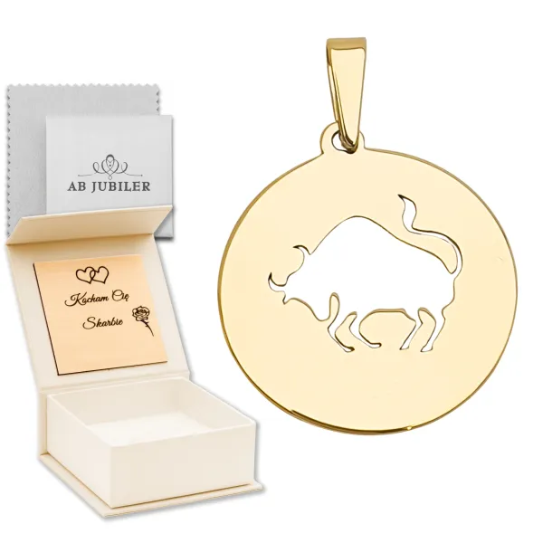 ZŁOTA 585 ZAWIESZKA ZNAK ZODIAKU BYK 