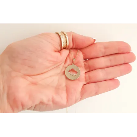 ZŁOTA 585 ZAWIESZKA ZNAK ZODIAKU BYK 