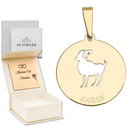 ZŁOTA 585 ZAWIESZKA ZODIAK BARAN 