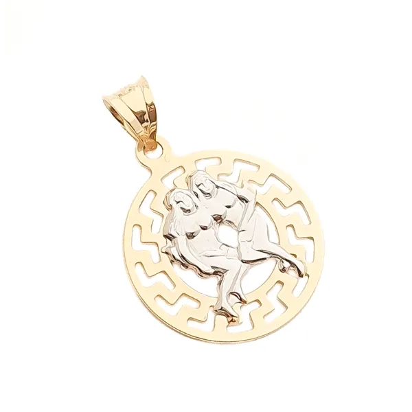 ZŁOTA ZAWIESZKA ZNAK ZODIAKU BLIŹNIĘTA 