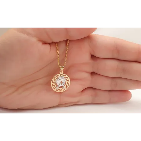 ZŁOTA ZAWIESZKA ZNAK ZODIAKU BLIŹNIĘTA 