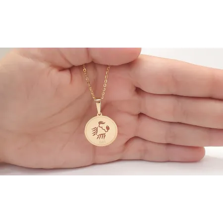 ZŁOTA 585 ZAWIESZKA ZNAK ZODIAKU RAK 