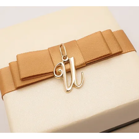 ZŁOTA ZAWIESZKA 585 LITERKA U