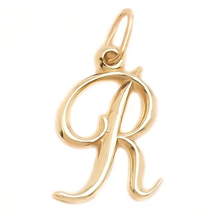 ZŁOTA ZAWIESZKA LITERKA R id Z1418