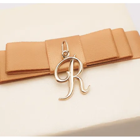 ZŁOTA ZAWIESZKA LITERKA R id Z1418