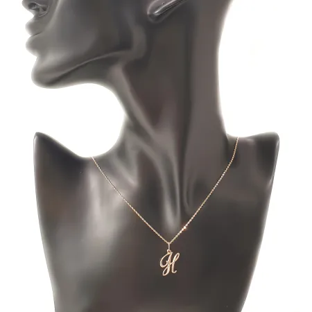 ZŁOTA ZAWIESZKA LITERKA H PRÓBA 585