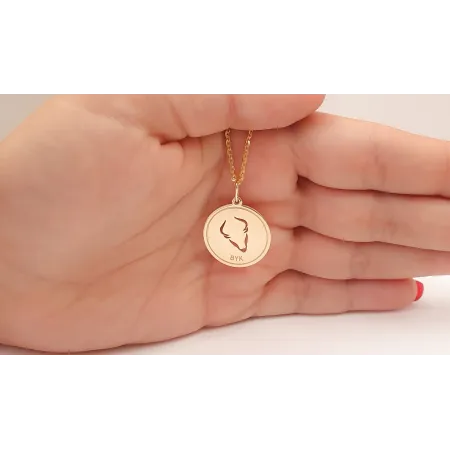 ZŁOTA 585 ZAWIESZKA ZNAK ZODIAKU BYK 