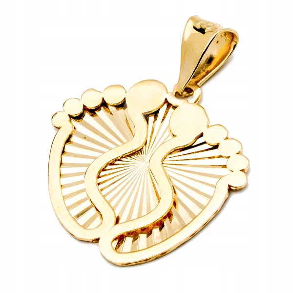 Złota Zawieszka Stópki