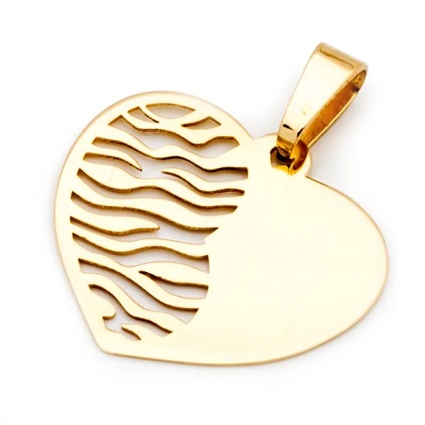 ZŁOTA ZAWIESZKA SERCE PRÓBA 585 NA GRAWER