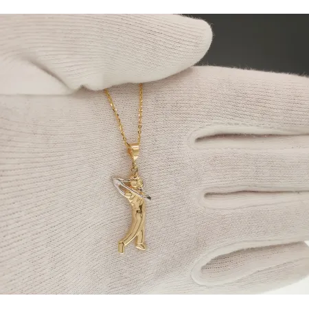 Zawieszka Golfisty pr 585 Żółto Białe Złoto