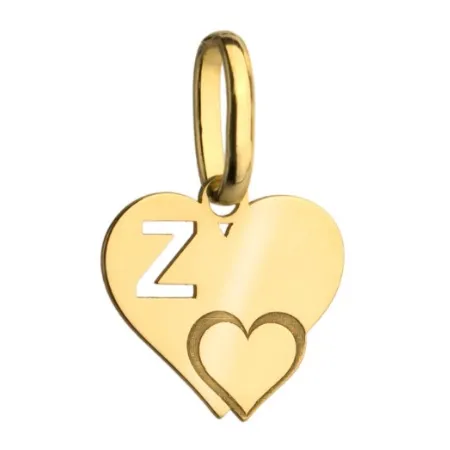 Złota Zawieszka Literka ''Z'' w Sercu 585