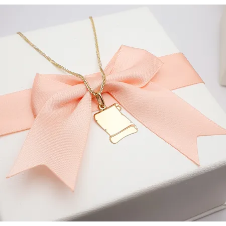 Złota Zawieszka Duży Papirus Grawer Próba 585