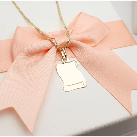 Złota Zawieszka Papirus Grawer pr 585 na Prezent