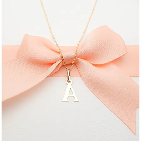 Złota Zawieszka Mała Literka ''A'' pr 585