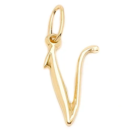 Złota Zawieszka 585 Literka V na Prezent