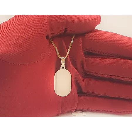 Złota Blaszka Nieśmiertelnik 585 na Prezent Grawer