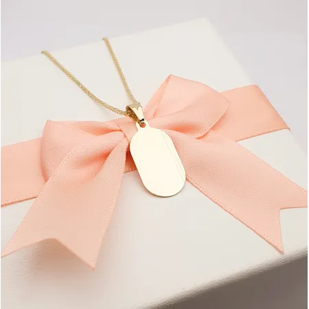 Złota Blaszka Nieśmiertelnik 585 na Prezent Grawer