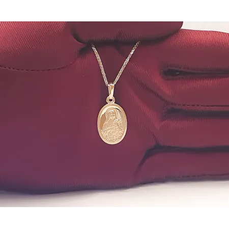 Złoty Medalik Wizerunek Matki Boskiej pr 585