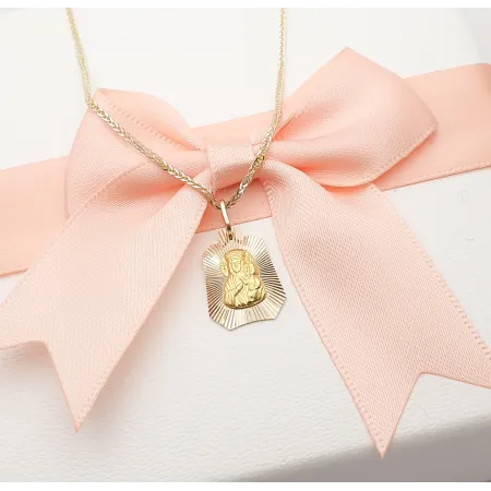 Złoty Medalik Matka Boska Częstochowska Próba 585