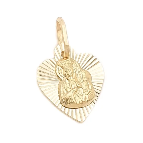 Złoty 585 Medalik Matka Boska Częstochowska