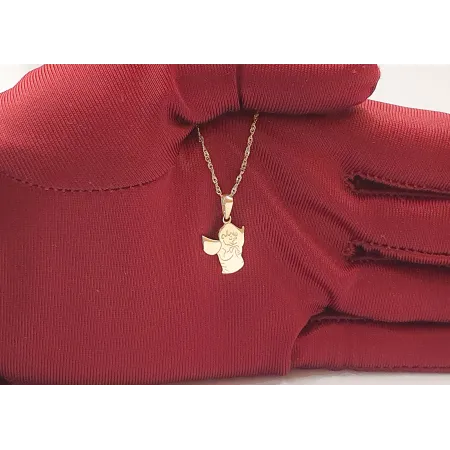 Złota Zawieszka Aniołek pr 585 Chrzest Komunia