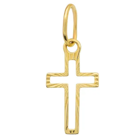 Złoty Krzyżyk Diamentowany Delikatny próba 585 