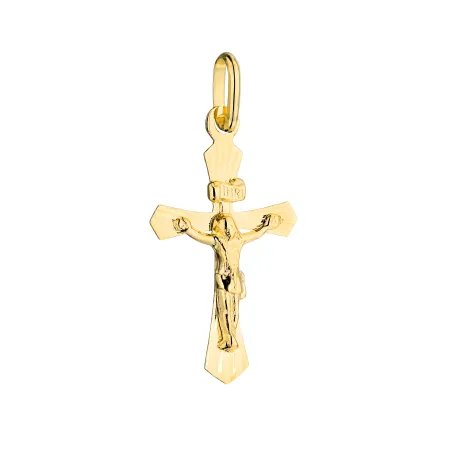 Złoty Krzyżyk 585 Diamentowany z Jezusem