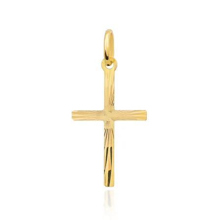 Złoty Krzyżyk 585 Diamentowany Delikatny Prezent