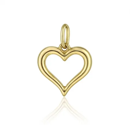 Złota Zawieszka 585 Serce Konturowane Duże