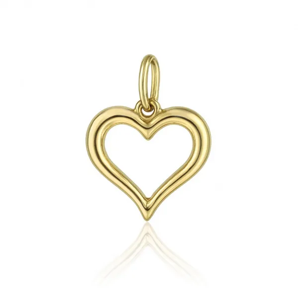 Złota Zawieszka 585 Serce Konturowane Duże