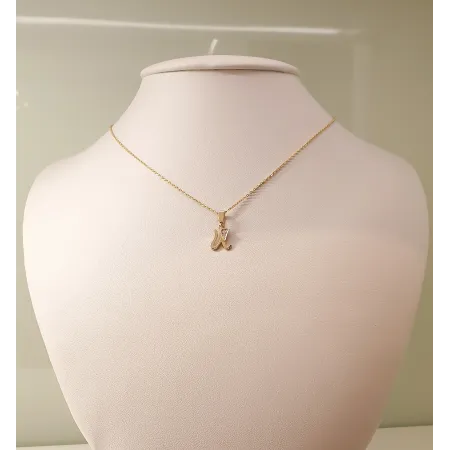 ZŁOTA ZAWIESZKA 585 LITERKA U z Cyrkonią