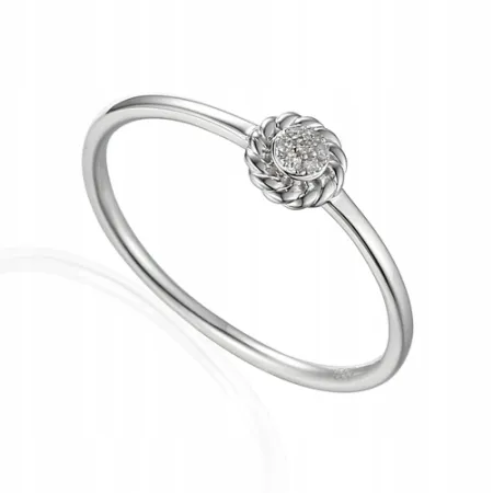 PIERŚCIONEK DIAMENTY RÓŻOWE ZŁOTO PRÓBA 585