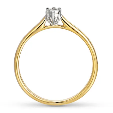 ZŁOTY PIERŚCIONEK ZARĘCZYNOWY 585 BRYLANT GRAWER