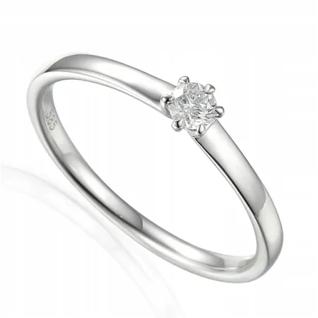 ZŁOTY ZARĘCZYNOWY PIERŚCIONEK BRYLANT PRÓBA 585