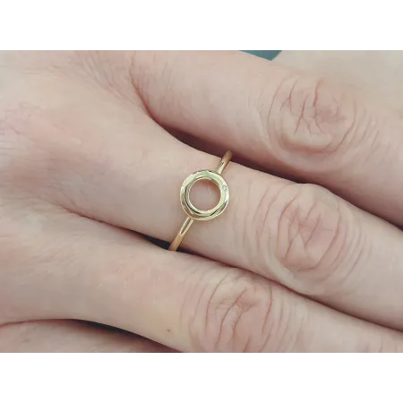 PIERŚCIONEK KÓŁKO DIAMENT 585 RÓŻOWE ZŁOTO