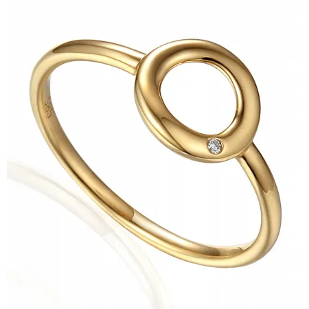 PIERŚCIONEK KÓŁKO DIAMENT 585 RÓŻOWE ZŁOTO