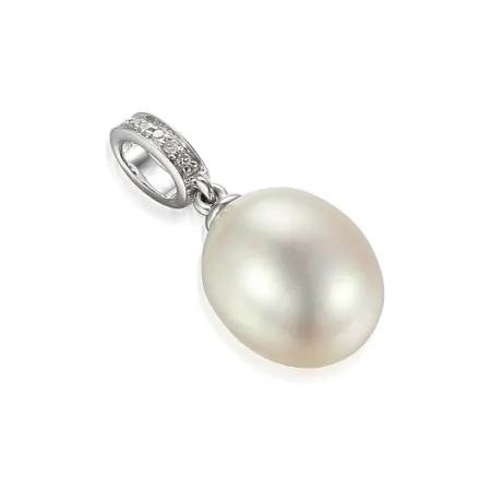ZAWIESZKA PERŁA DIAMENTY BIAŁE ZŁOTO PRÓBA 585