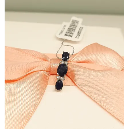 Zawieszka Szafir Diamenty na Prezent Próba 585